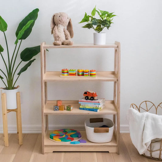 Shelf Toy Storage Bedroom, Playroom Shelves, Book shelf storage, Montesorri Inspired