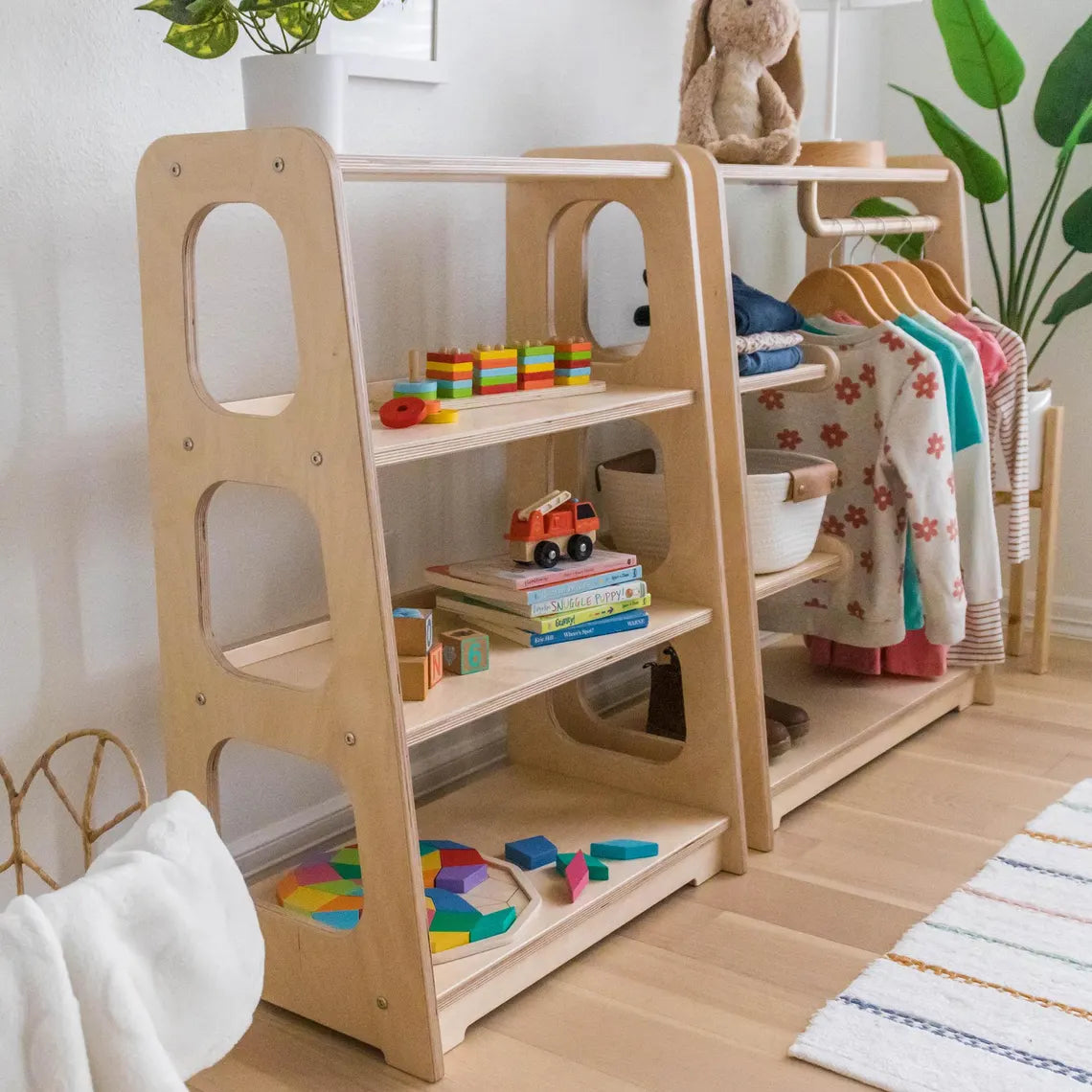 Shelf Toy Storage Bedroom, Playroom Shelves, Book shelf storage, Montesorri Inspired