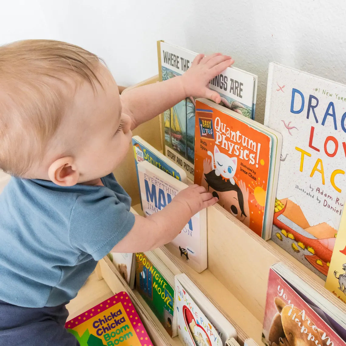 Montessori Bookshelf, Kids Bookshelf, Nursery Bookshelf Front Facing Shelves For Toddlers
