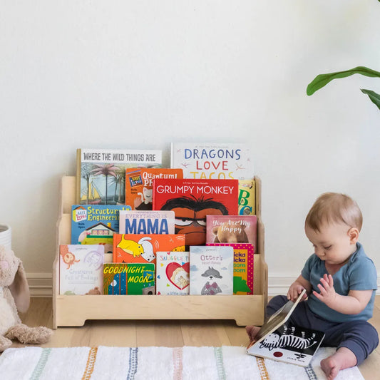 Montessori Bookshelf, Kids Bookshelf, Nursery Bookshelf Front Facing Shelves For Toddlers