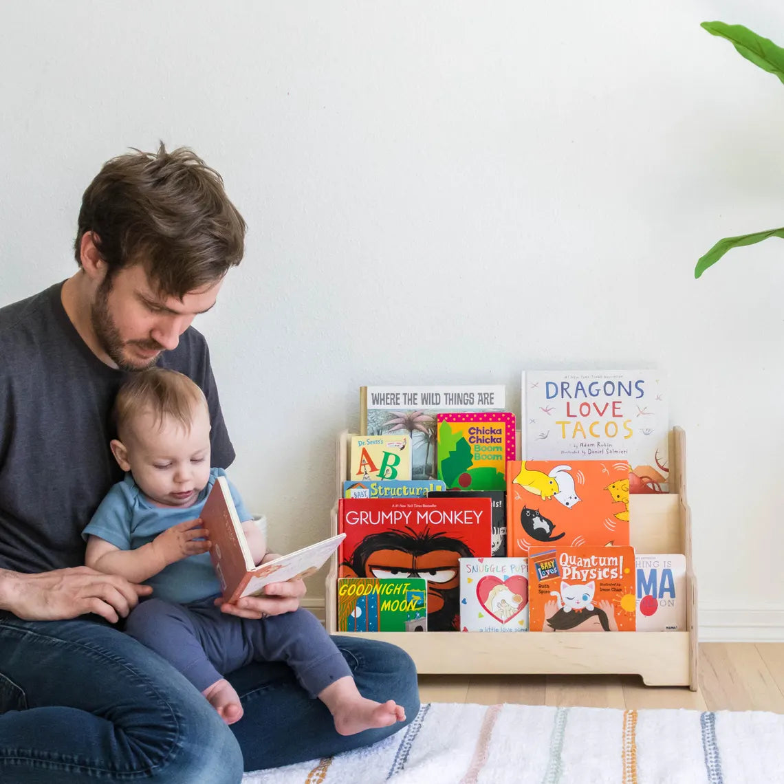 Montessori Bookshelf, Kids Bookshelf, Nursery Bookshelf Front Facing Shelves For Toddlers