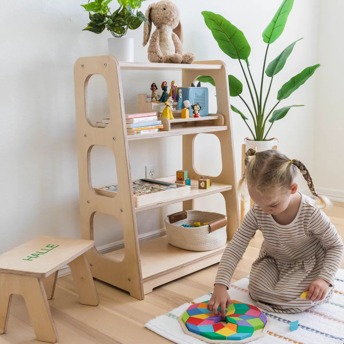 Shelf Toy Storage Bedroom, Playroom Shelves, Book shelf storage, Montesorri Inspired