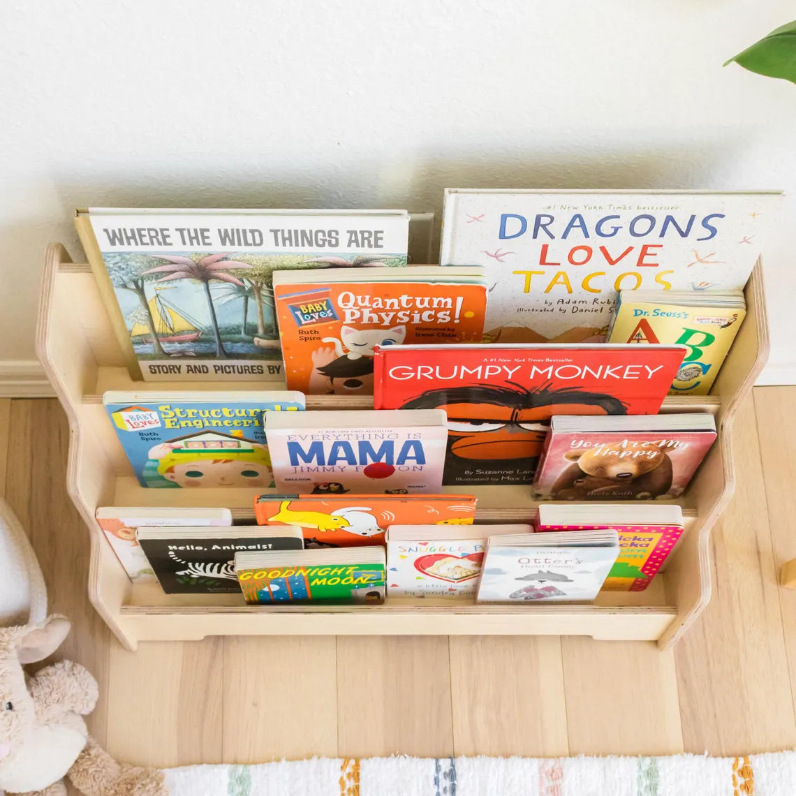 Montessori Bookshelf, Kids Bookshelf, Nursery Bookshelf Front Facing Shelves For Toddlers