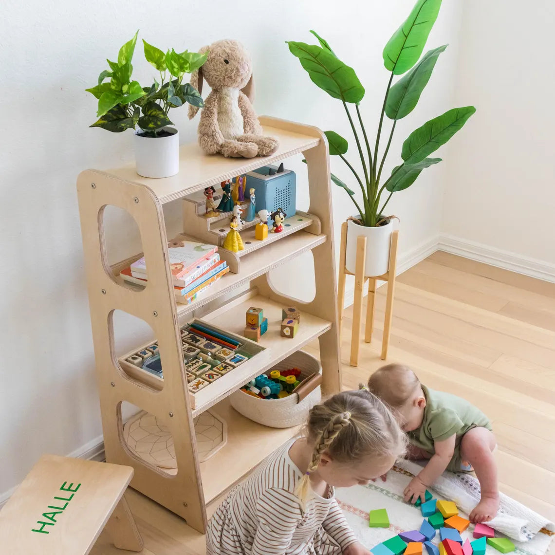 Shelf Toy Storage Bedroom, Playroom Shelves, Book shelf storage, Montesorri Inspired