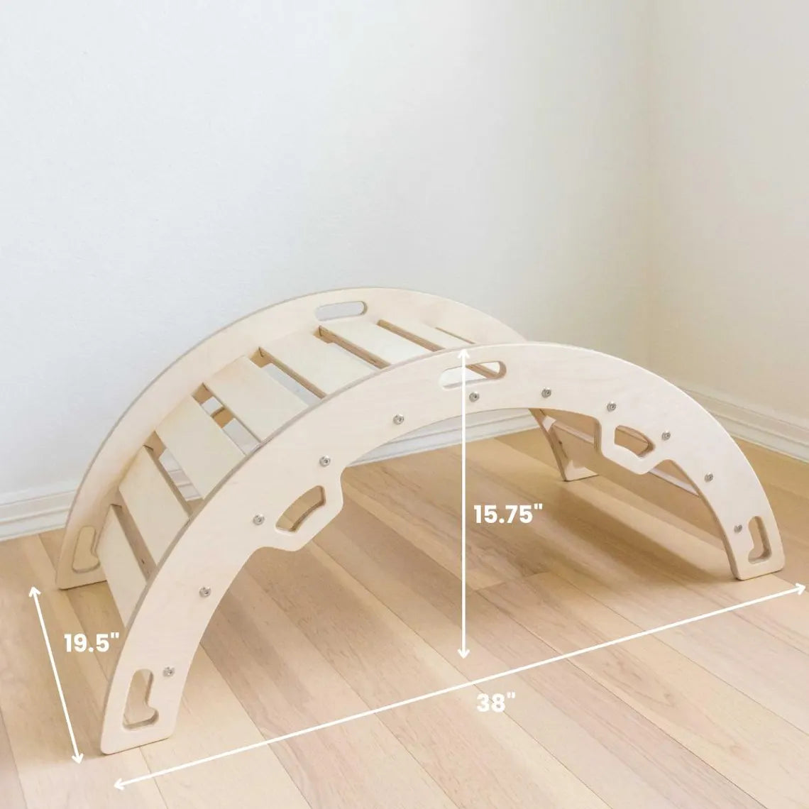Kids Wooden Climbing Arch Montessori Rocker Swing For Toddlers Development And Learning